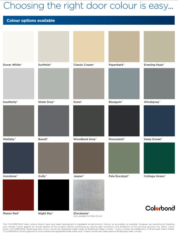 2100h x 3100w <br> CUSTOM SIZE Single Garage Roller Door. Colorbond Garage Doors. Supply Only. Sydney - Image 4