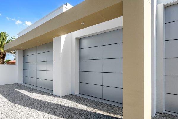 Silver Aluminium Composite Sectional Doors