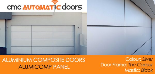 2300h x 5450w Aluminium Composite Garage Doors. Modern Sectional doors . Alucabond Alternative. Silver - Image 8