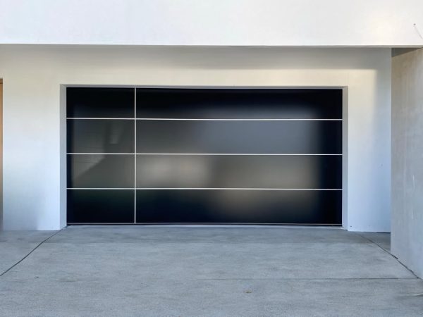 Matt Black Aluminium Composite Sectional Door